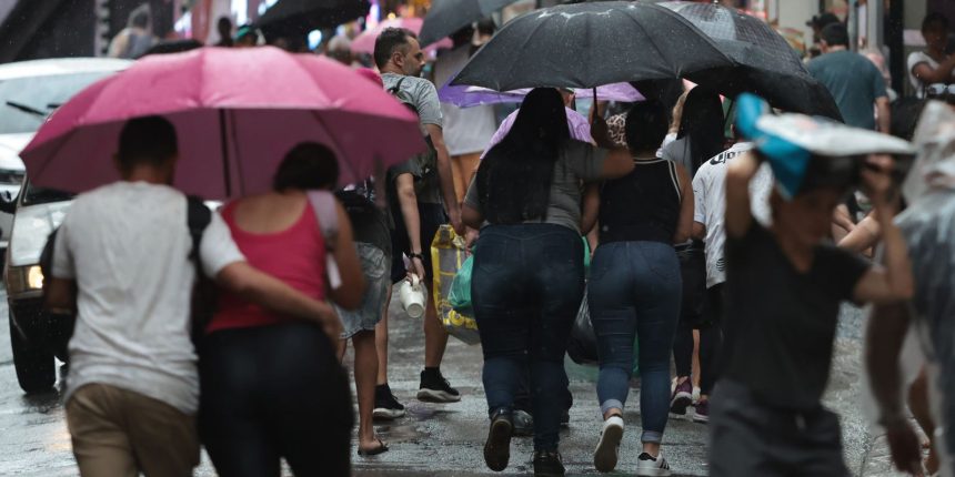 Inmet alerta para chuvas fortes no Sudeste e no Paraná