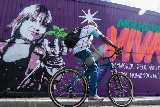 Ato contra feminicídio inaugura mural em homenagem a Tainara em SP